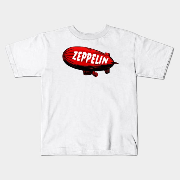 Zeppelin Vintage Kids T-Shirt by Saamdibilquraniart
